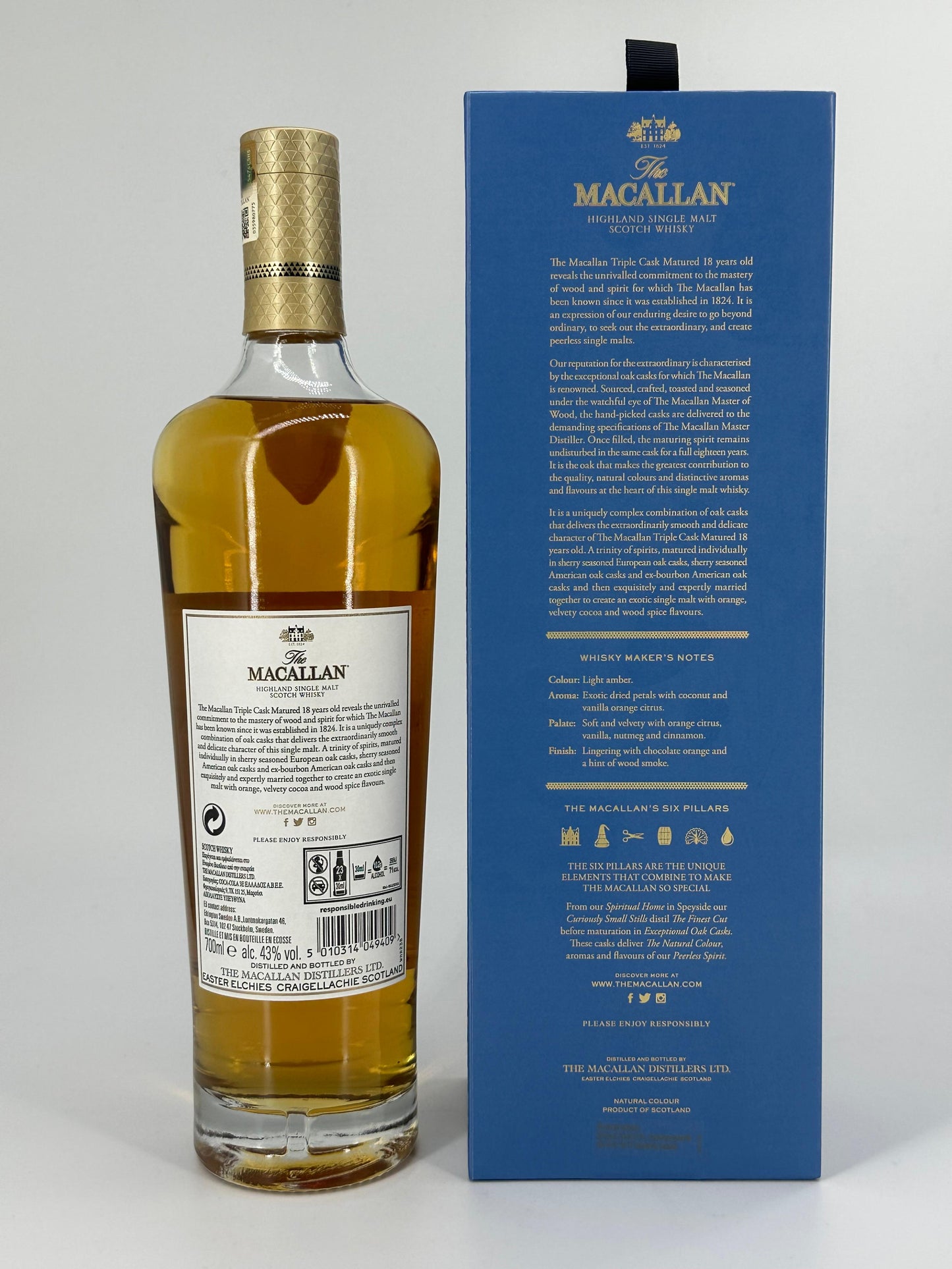 Macallan 18 Years Triple Cask 2019 0,7l 43%.