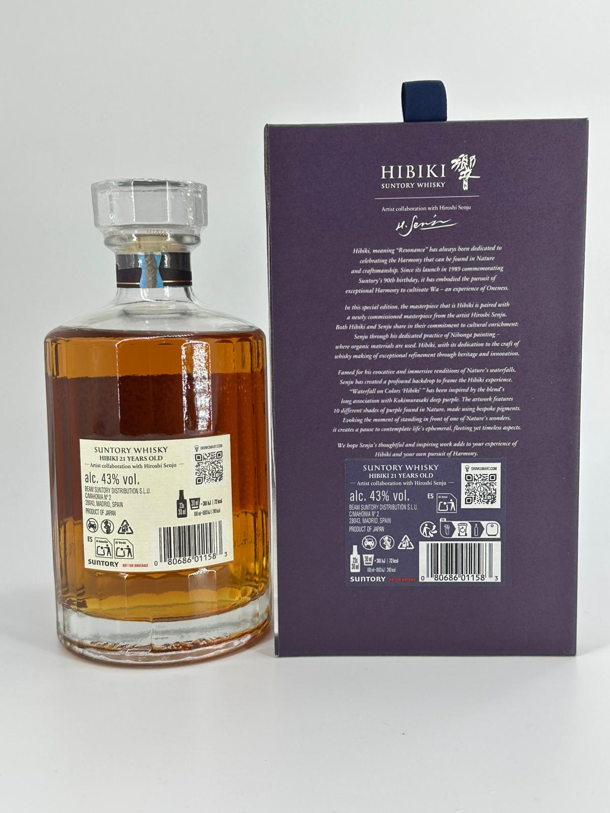 Hibiki 21 Years Hiroshi Senju 43% ABV 0.7 l