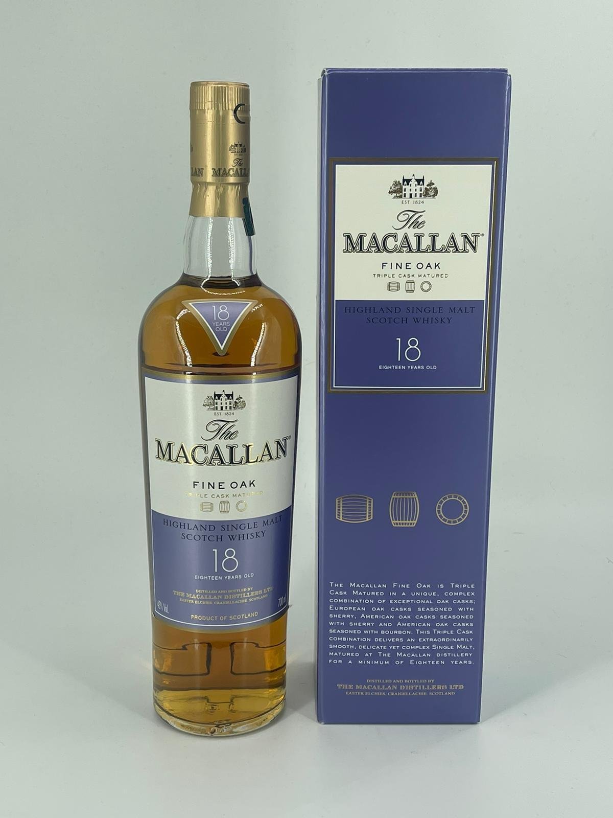 Macallan 18 Years Fine Oak - Triple Cask 2012  0.7L 43% ABV