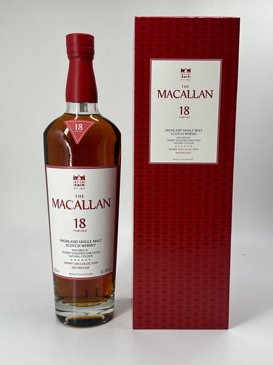 Macallan 18 Years Sherry Oak 2025 Release 43%vol. 0,7l