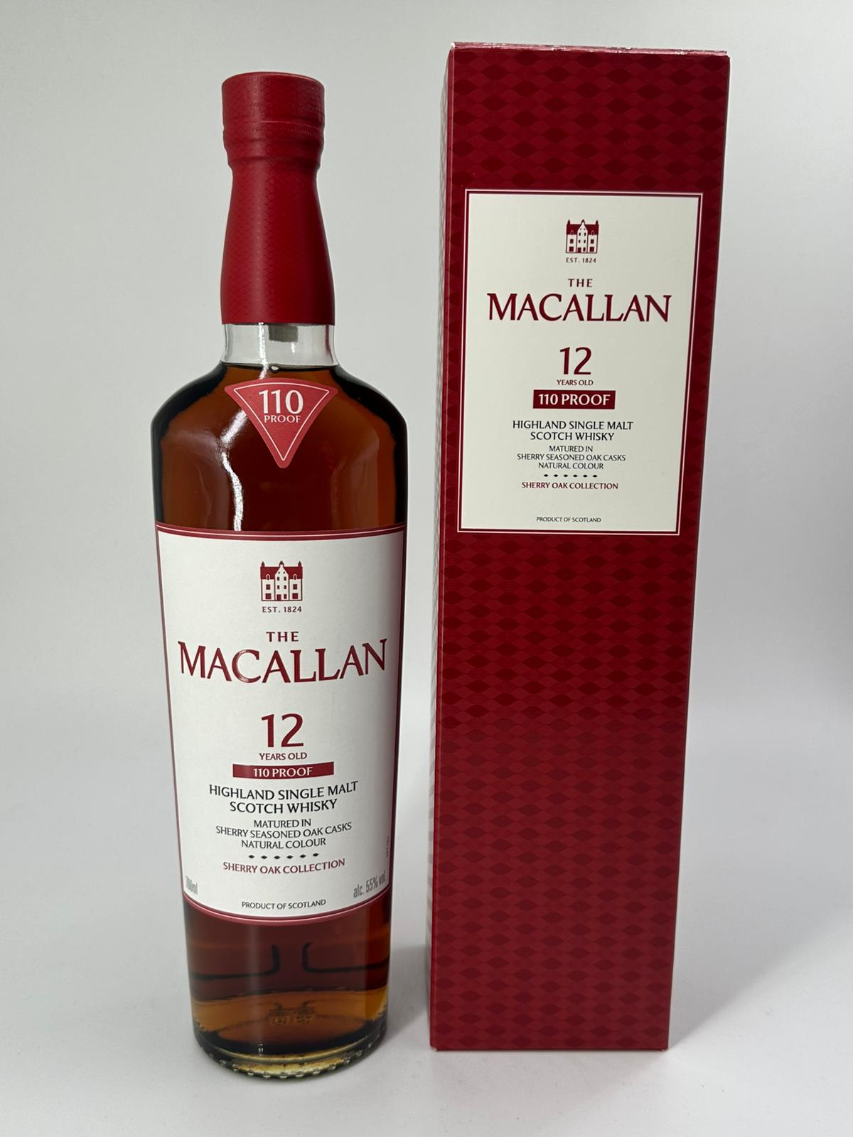 Macallan 12 Years Sherry Oak 110 Proof 55%vol. in Box
