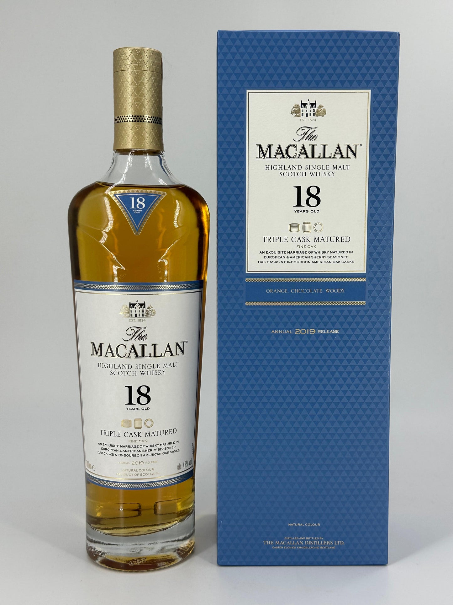 Macallan 18 Years Triple Cask 2019 0,7l 43%.