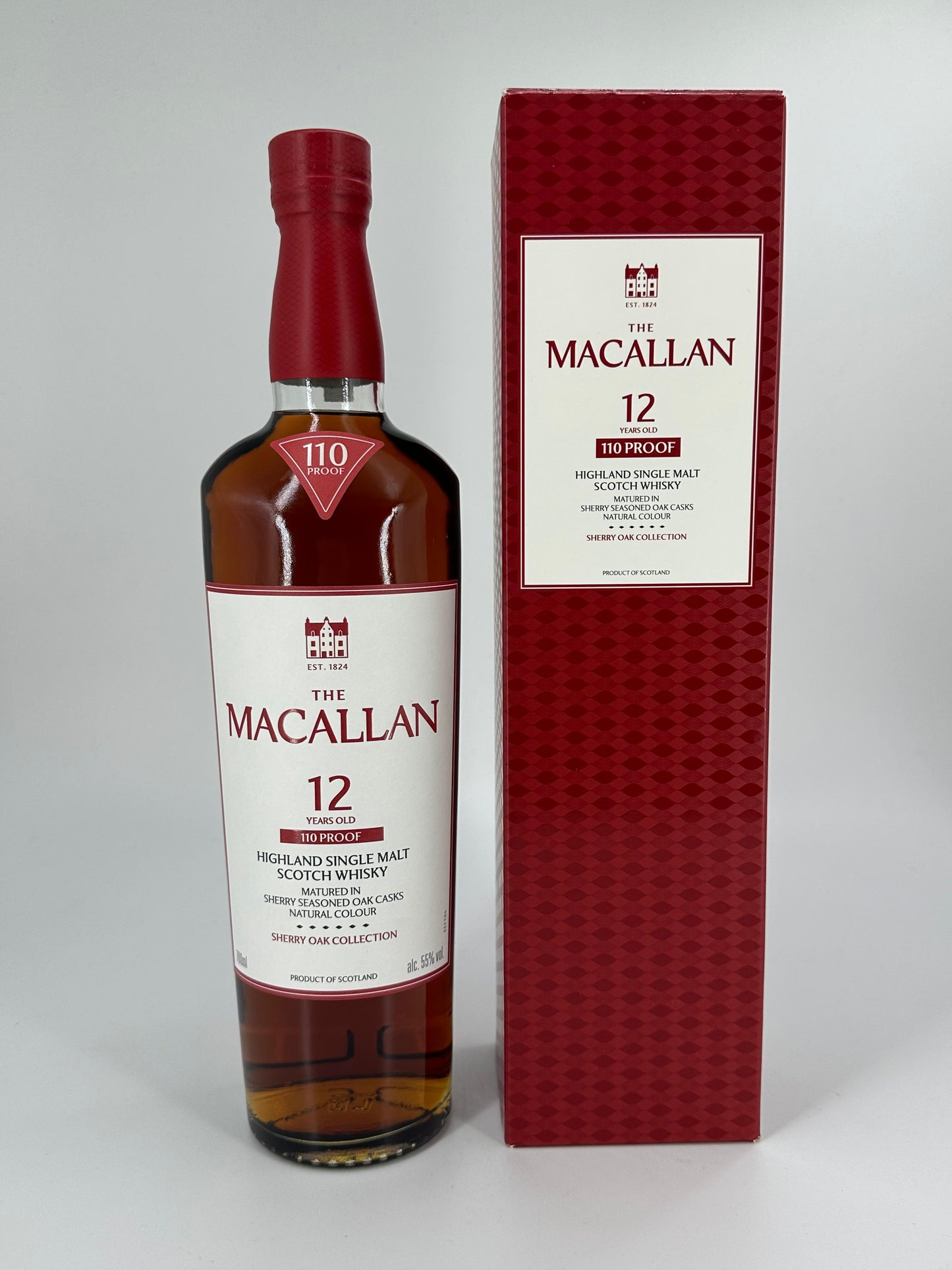Macallan 12 Years Sherry Oak 110 Proof 55%vol. in Box