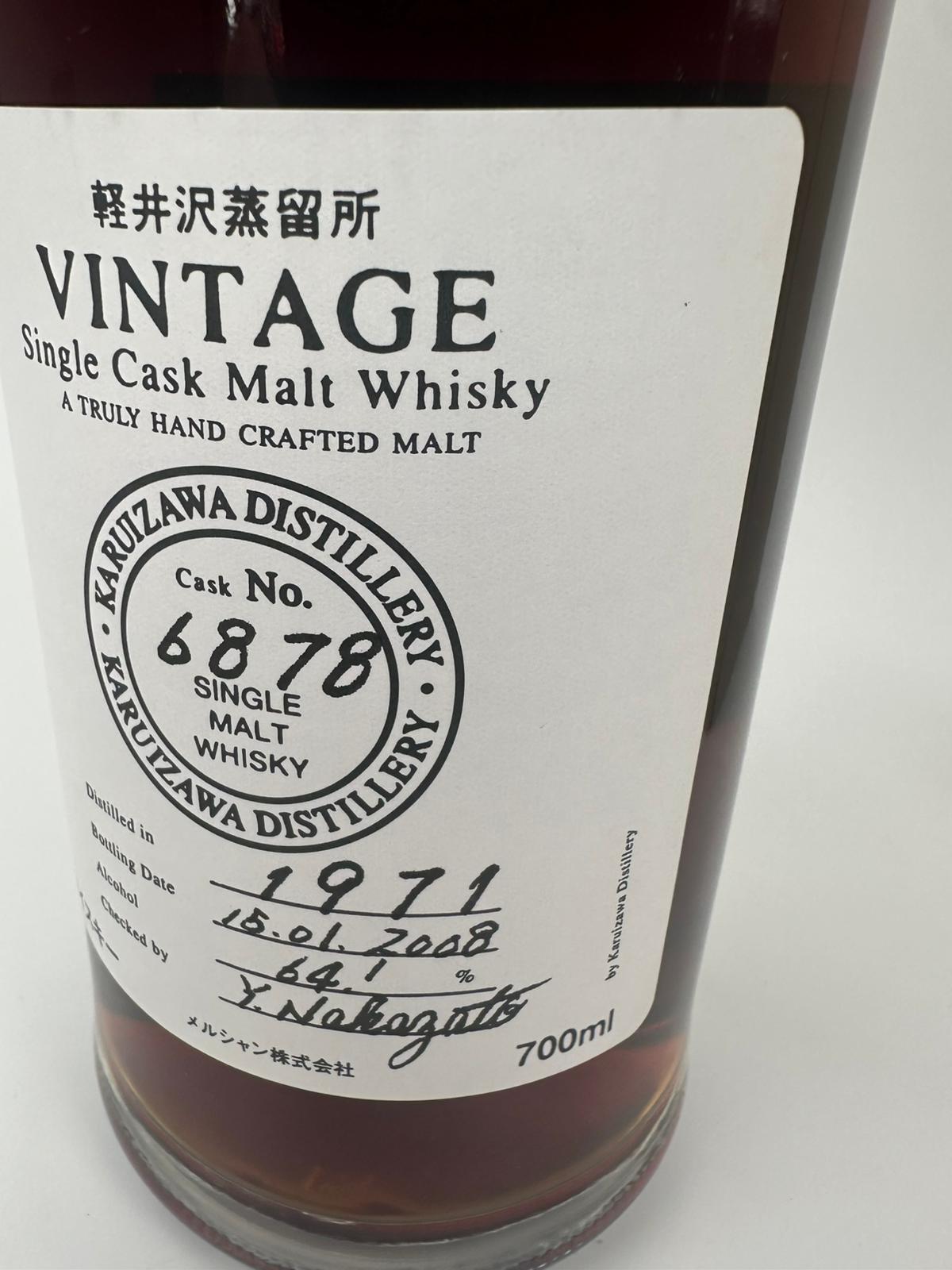 Karuizawa 1971 Cask no. 6878 - b. 2008 58,5%. vol 0,7l