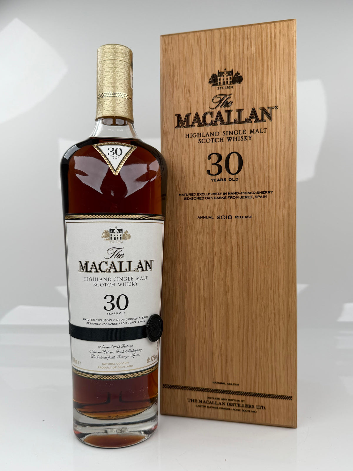 Macallan 30 Years Sherry Oak 2018 Release 43%ABV 0.7l